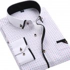 Men Casual Fashion Slim Fit Bussiness Style Thin Long Sleeve T-shirt XS16_40/L