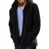 Men Casual Fluffy Fleece Coat Cardigan Hooded Sweatshirt Hoodie Jackets Outwear blue XL