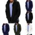 Men Casual Fluffy Fleece Coat Cardigan Hooded Sweatshirt Hoodie Jackets Outwear blue L