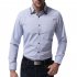 Men Casual Formal Shirt Long Sleeve Cotton Lapel Adults Business Tops White XXL