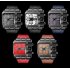 Men Casual Leather Band Square Dial Fashion Watch black