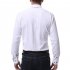 Men Casual Long Sleeve Formal Shirt Business Lapel Adults Tops White L