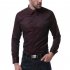 Men Casual Long Sleeve Formal Shirt Business Lapel Adults Tops White L
