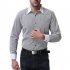 Men Casual Long Sleeve Shirt Autumn Lapel Adults Cotton Tops for Business Pink M