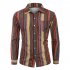 Men Casual Long Sleeve Digital Printing T Shirt Cardigan red M