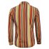 Men Casual Long Sleeve Digital Printing T Shirt Cardigan Orange L