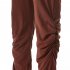 Men Casual Pants Drawstring Elastic Waist Solid Color Cotton Linen Jogging Pants For Yoga Fitness Brown S