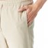 Men Casual Pants Drawstring Elastic Waist Solid Color Cotton Linen Jogging Pants For Yoga Fitness Brown S