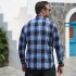 Men Casual Plaid Shirt With Pockets Design Lightweight Regular Fit Long Sleeve Button Down Tops 6013 yellow 195 129