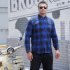 Men Casual Plaid Shirt With Pockets Design Lightweight Regular Fit Long Sleeve Button Down Tops 6013 yellow 195 129