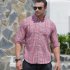 Men Casual Plaid Shirt With Pockets Design Lightweight Regular Fit Long Sleeve Button Down Tops 6013 yellow 195 129