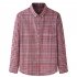 Men Casual Plaid Shirt With Pockets Design Lightweight Regular Fit Long Sleeve Button Down Tops 6017 red 195 129