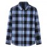Men Casual Plaid Shirt With Pockets Design Lightweight Regular Fit Long Sleeve Button Down Tops 6008 blue 205 139