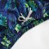 Men Casual Quick drying Green Leaf Printing Beach Shorts Green flower male 4XL