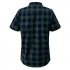Men Casual Shirt Short Sleeve Plaid Cotton Hawaiian Tops Lapel Loose Cardigan Tops Army Green M