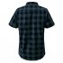 Men Casual Shirt Short Sleeve Plaid Cotton Hawaiian Tops Lapel Loose Cardigan Tops light blue L