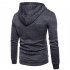 Men Casual Sports Long Sleeve Hoodie Simple Solid Color Hooded Sweatshirt Pullover black XL