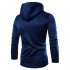 Men Casual Sports Long Sleeve Double Zipper Hoodie Simple Solid Color Hooded Sweatshirt  black XL