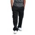 Men Casual Sports Multi Pockets Loose Straight Overalls Pants white M