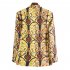 Men Casual Suit Casual African Ethnic Style Printing Single Breasted Coat XF210 XL