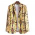 Men Casual Suit Casual African Ethnic Style Printing Single Breasted Coat XF210 2XL