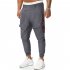 Men Casual Trousers Elastic Waist Pants for Spring Autumn Sports  Grey XL