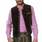 Men Casual Vest Beer Festival Waistcoat for Bavarian Traditional Costume Festival Party coffee color_50