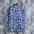 Men Chinese Style Robe Summer Three quarter Sleeves Beach Shirt Sun Protection Chiffon Cardigan Jacket 8913 S