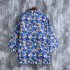 Men Chinese Style Robe Summer Three quarter Sleeves Beach Shirt Sun Protection Chiffon Cardigan Jacket 8917 S