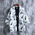 Men Chinese Style Robe Summer Three quarter Sleeves Beach Shirt Sun Protection Chiffon Cardigan Jacket 8917 XXL