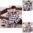 Men Comfortable Spring and Autumn Cotton Long Sleeve Casual Breathable Home Wear Set Pajamas 5639 XXXL