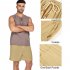 Men Cotton Linen Shorts With Pockets Large Size Casual Loose Breathable Straight Pants Khaki XL