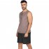 Men Cotton Linen Shorts With Pockets Large Size Casual Loose Breathable Straight Pants light blue 3XL