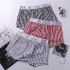 Men Cotton Loose Underwear Summer Breathable Multi color Boxer Trendy Plaid Printing Middle Waist Underwear black XXL