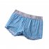 Men Cotton Loose Underwear Summer Breathable Multi color Boxer Trendy Plaid Printing Middle Waist Underwear black XXL