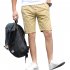 Men Cotton Middle Length Trousers Baggy Fashion Slacks Sport Beach Shorts White  fish bone  XL