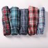 Men Cotton Plaid Printing Loose Boxer Shorts Pyjamas for Home Wear Random Style random color XXXL