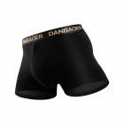 Men Cotton Soft Boxer Briefs Breathable Solid Color Trunks Underwear Multi color Loose Stretch Mid waist Underwear Black XXL