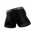 Men Cotton Soft Boxer Briefs Breathable Solid Color Trunks Underwear Multi color Loose Stretch Mid waist Underwear Black XXL