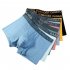 Men Cotton Soft Boxer Briefs Breathable Solid Color Trunks Underwear Multi color Loose Stretch Mid waist Underwear Black XXL