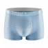 Men Cotton Underwear Summer Soft Breathable Stretch Mesh Large Size Ice Silk Boxer Briefs Underpants dark blue XXXXL