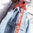 Men Fake Two Pieces Denim Jacket Plaid Short Fashion Coat  260 red plaid  light blue M
