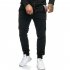 Men Fall Winter Casual Fashion Stripes Middle Waisted Pants Trousers for Sports Casual Business black XXL