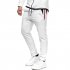 Men Fall Winter Casual Fashion Stripes Middle Waisted Pants Trousers for Sports Casual Business blue XL
