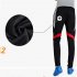 Men Fashion Athletic Training Pants Breathable Running Football Long Pants 806 red XL