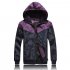 Men Fashion Autumn Thin Hooded Casual Slim Jacket Tops Coat purple L