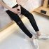 Men Fashion Black Ninth Pants Broken Hole Jeans C58 black 29 