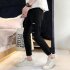 Men Fashion Black Ninth Pants Broken Hole Jeans C58 black 29 