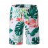 Men Fashion Breathable Loose Quick drying Casual Printed Shorts Beach Pants Red flamingo XL