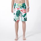Men Fashion Breathable Loose Quick drying Casual Printed Shorts Beach Pants Red flamingo XXXL